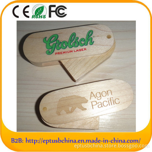 Fashion Wooden USB Flash Drive with Printing or Engraving Logo (EW601)